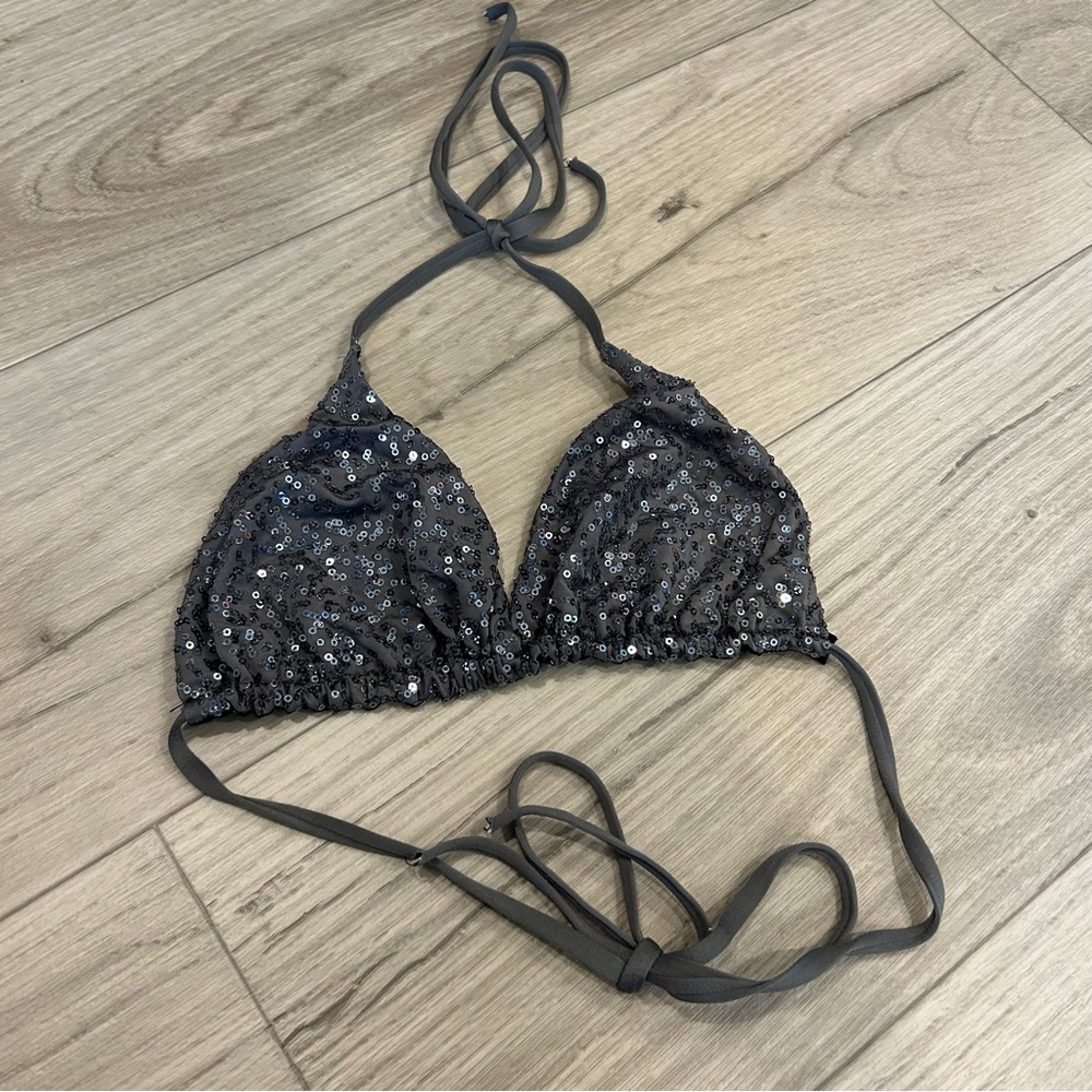 Vintage Y2K Sequin Bikini Top